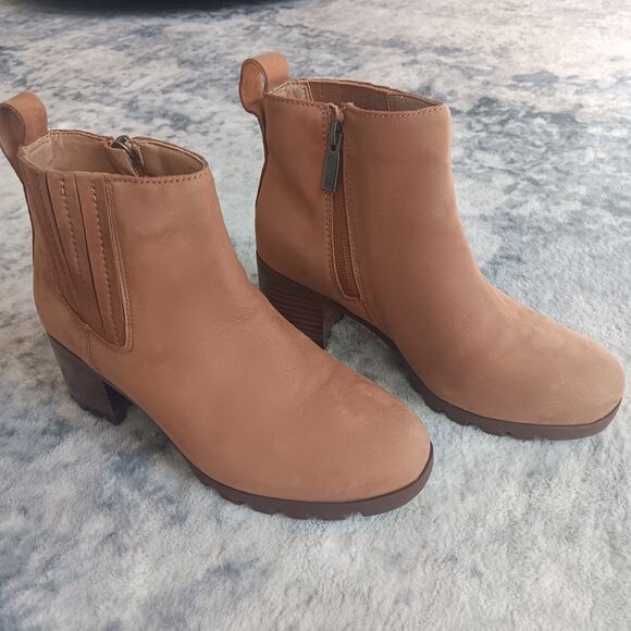 Vionic Wilma Waterproof Ankle Boot Toffee Nubuck Womens Size 5 - Picture 4 of 11
